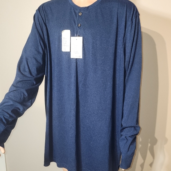 Croft & Barrow Blue Long Sleeve Tee Soft Cotton - Picture 6 of 8